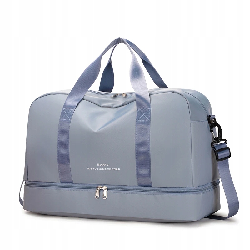 Športová crossbody cestovná taška Casual Modrá mäkká príručná batožina