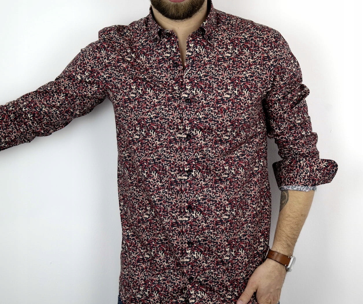 DANIEL BESSI Koszula męska fb732 Rozmiar L 41/42 Materiał dominujący bawełna