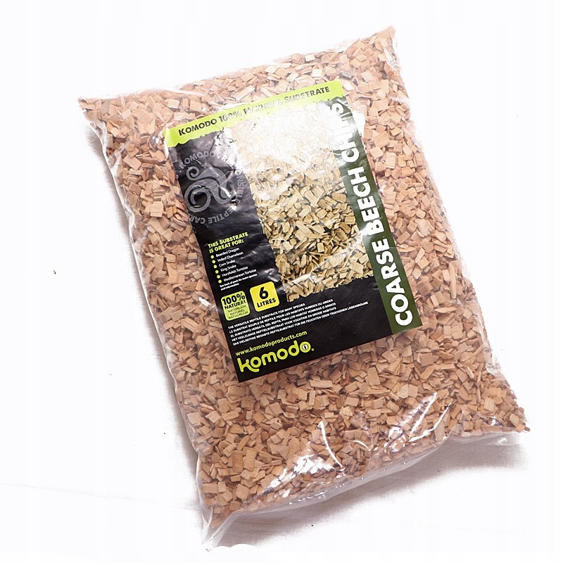 Komodo Coarse Beech Chips 6 l – velké bukové štěpky