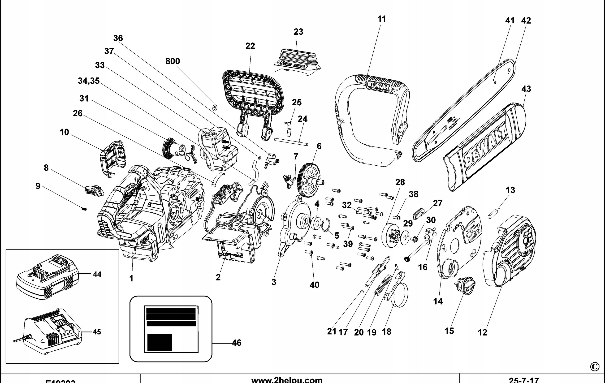 DEWALT 90639221 ŚRUBA DO DCM565 Rodzaj obudowa