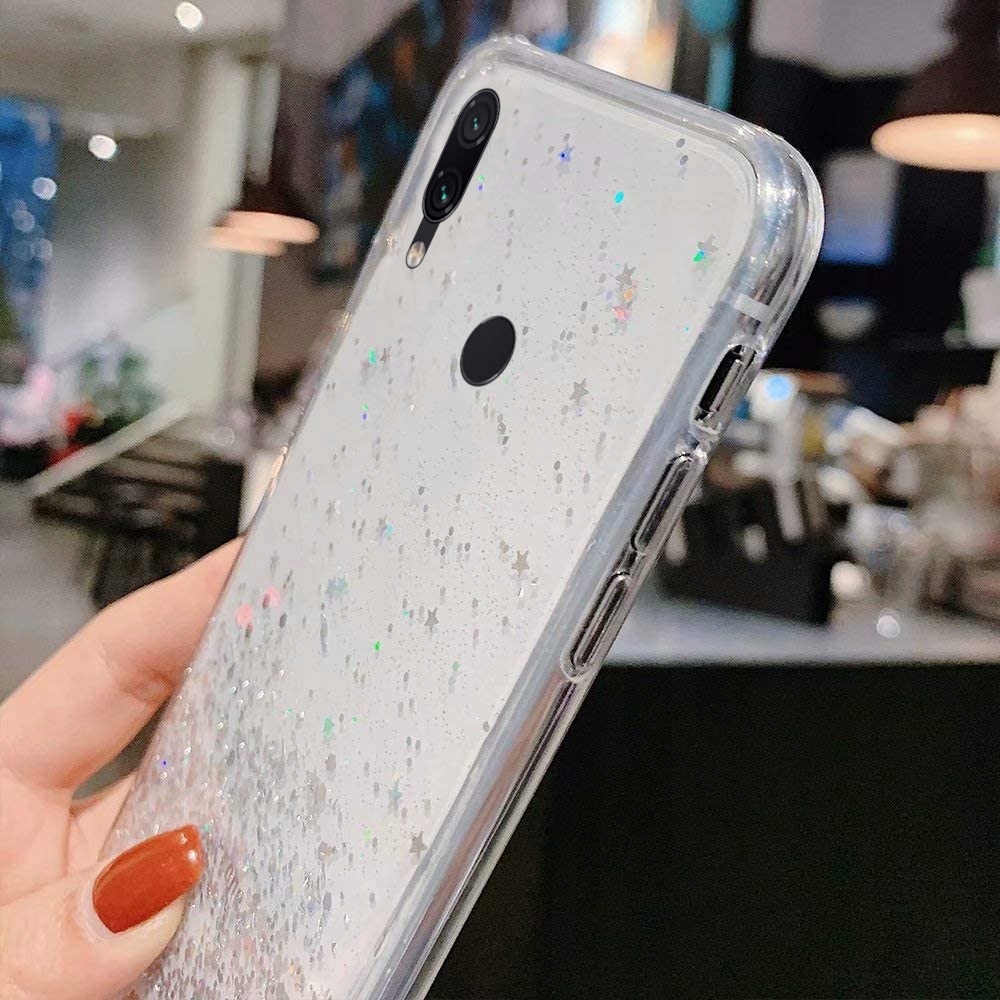 ETUI BROKAT DO XIAOMI REDMI NOTE 7 GLITTER + SZKŁO Dedykowany model Note 7