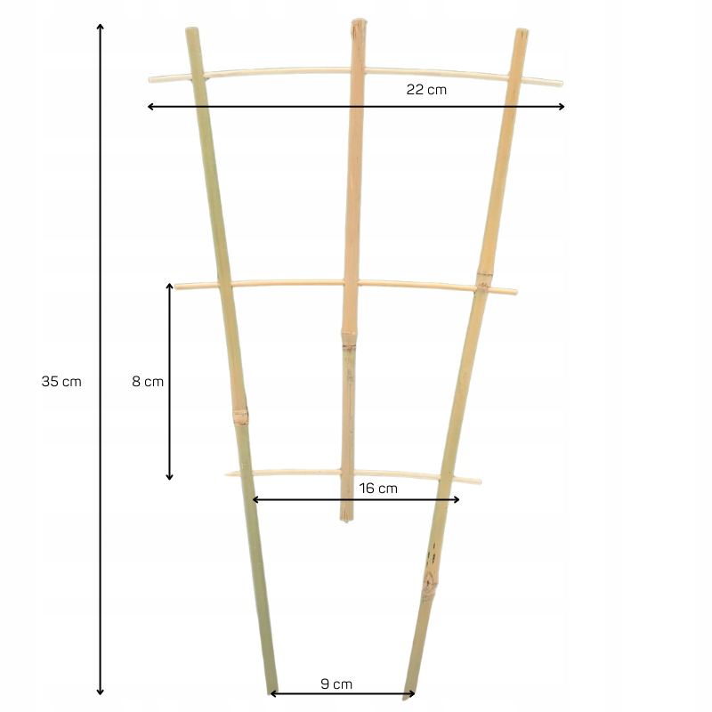 Drabinka bambusowa podpora do pnączy potrójna 35cm Rodzaj drabinka
