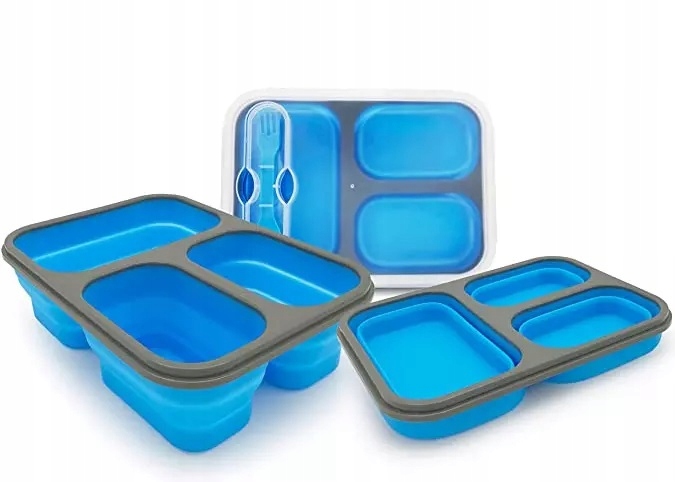 

Pojemnik Silikonowy Na Zywność Duży 3w1 Lunch Box