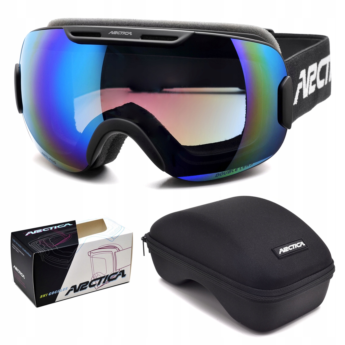 Lyžařské Brýle Arctica G-102B Nepárové S Dvojitým Sklem UV400 Pouzdro