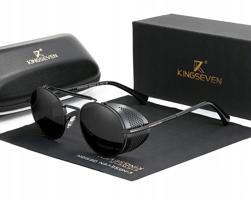 Steampunk Okulary przeciwsłoneczne Kingseven Lenon-Zdjęcie-0