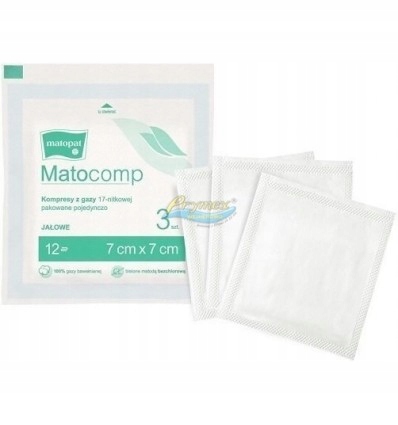 

Matocomp Kompresy Jałowe z Gazy (7 cm x 7 cm) 3szt