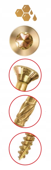 Wkręty do Drewna TORX Ciesielskie Klimas Stożkowe WKCS/KMWHT 8x320 TORX 50 Długość wkręta 320 mm