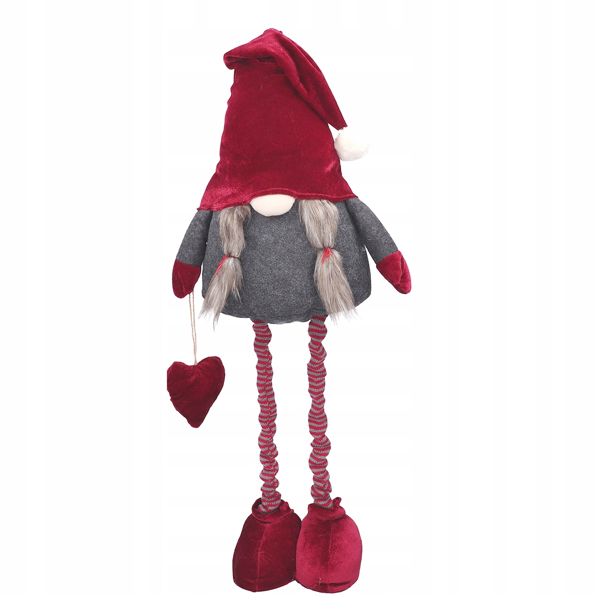 SKRZAT KRASNAL MIKOŁAJ PREZENT NA ŚWIĘTA GNOM TELESKOPOWE NOGI DUŻY 100cm Motyw skrzat