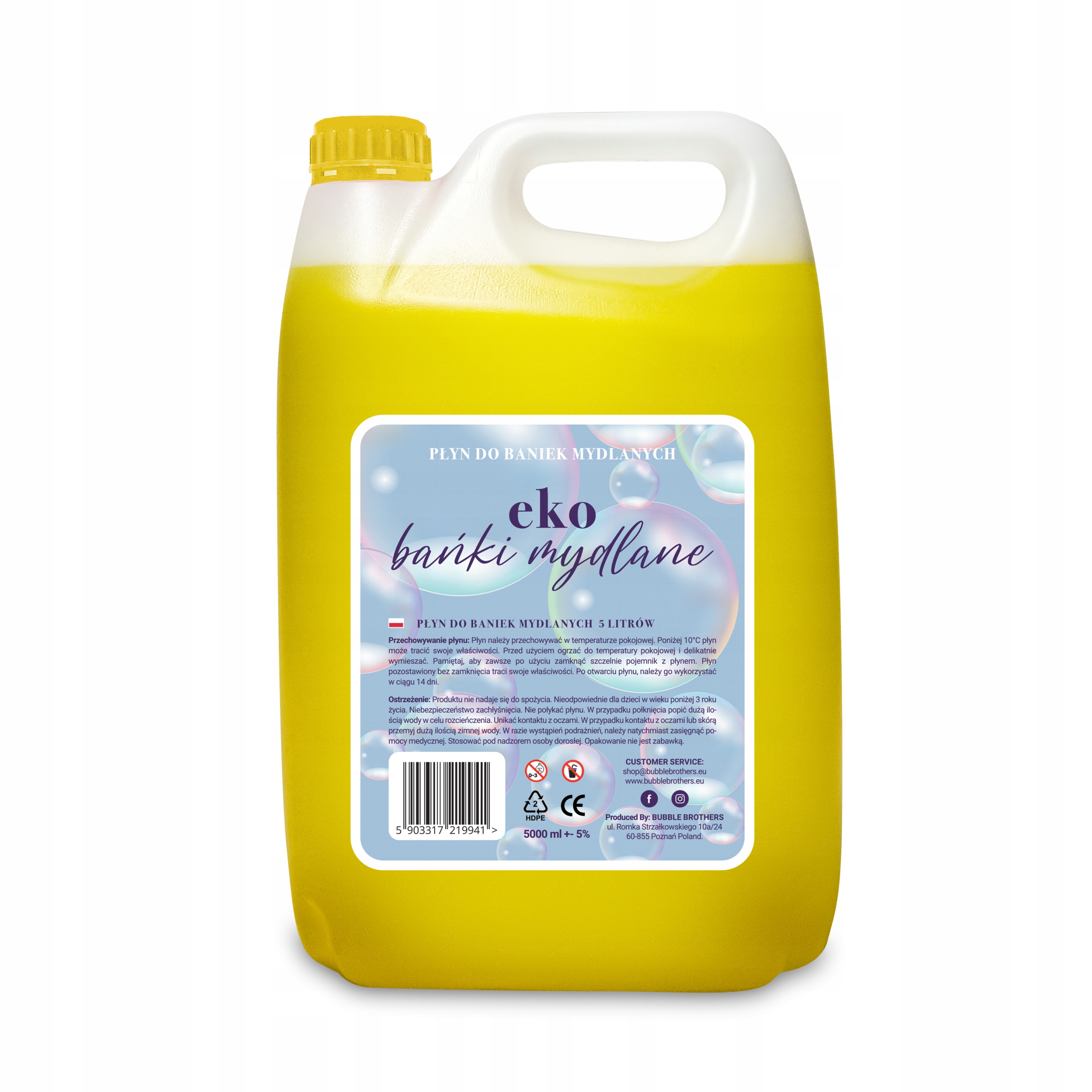 Płyn do Baniek Mydlanych 5L Duże Bańki Mydlane