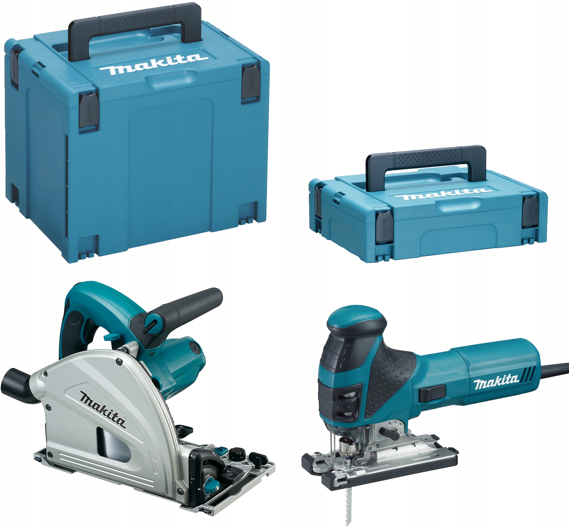 Zestaw Elektronarzędzi Makita Pilarka Tarczowa SP6000 Wyrzynarka 4351FCTJ