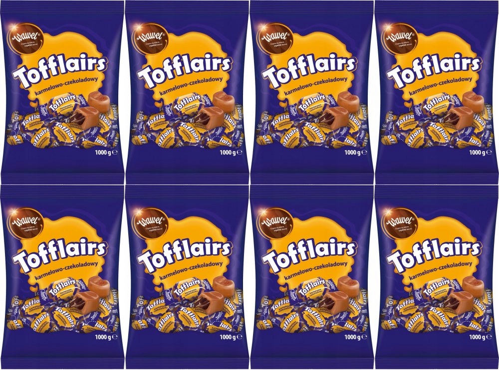 Tofflairs karmelowo-czekoladowy 1kg Wawel x8