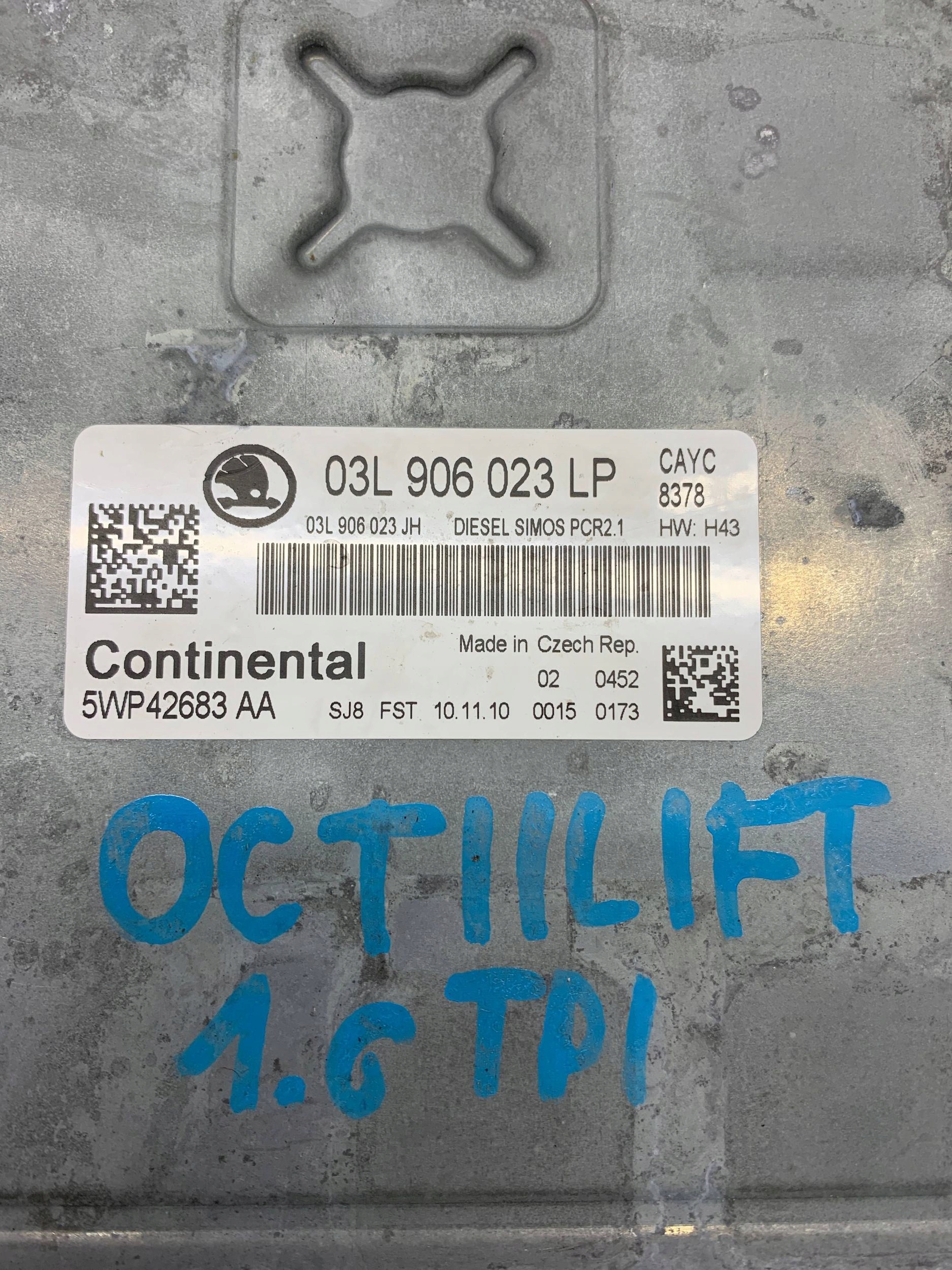 computer control unit of the engine 03L906023LP SKODA OCTAVIA II 1.6 TDI (2008-2013)