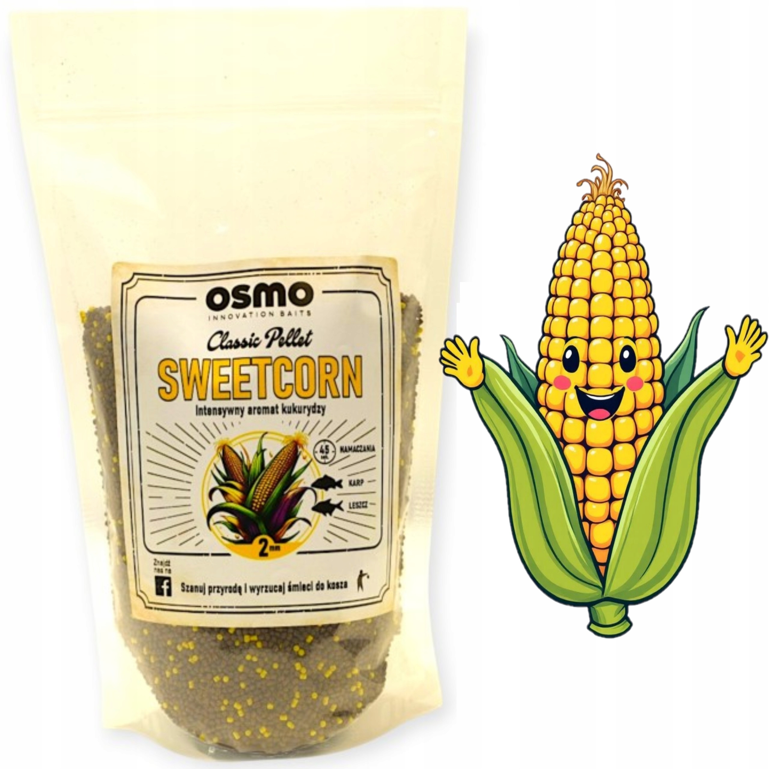 Pellet Classic 2mm Osmo Sweetcorn method feeder killer Słodka Kukurydza