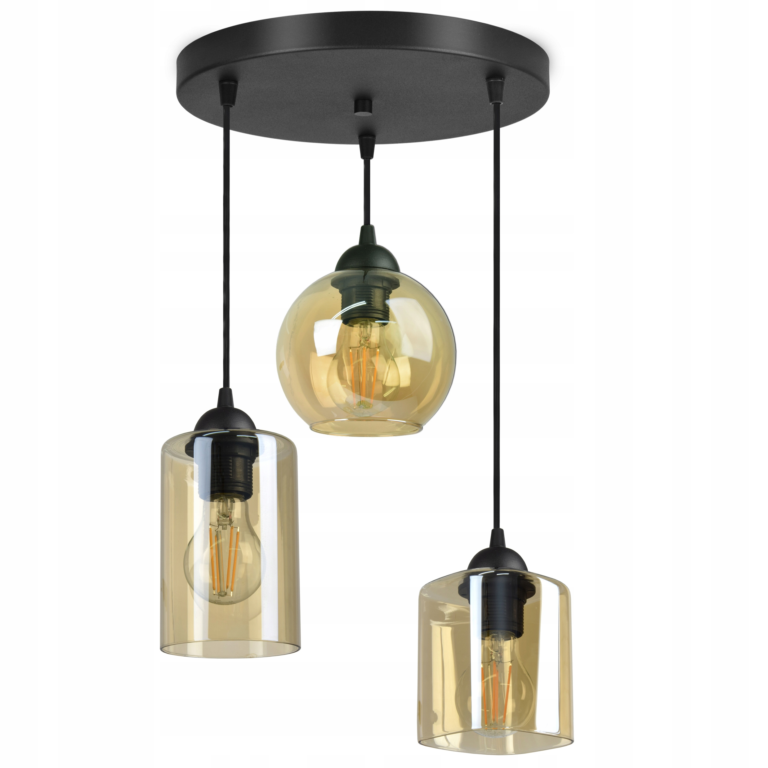 

Szklana Lampa Wisząca Plafon Geometryczne Klosze