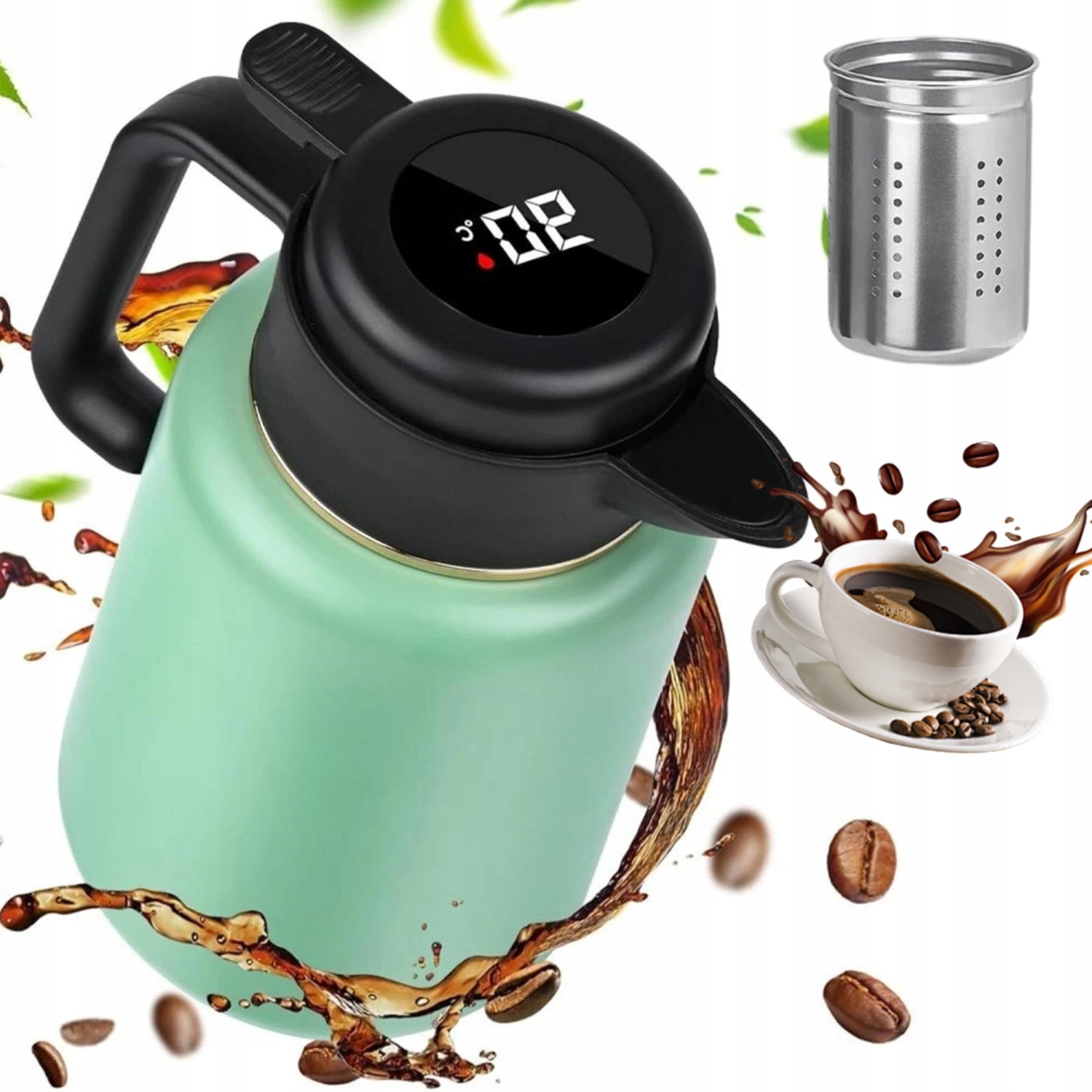 Termoska S Displejem Teploty 316 Ocel 1,8 L
