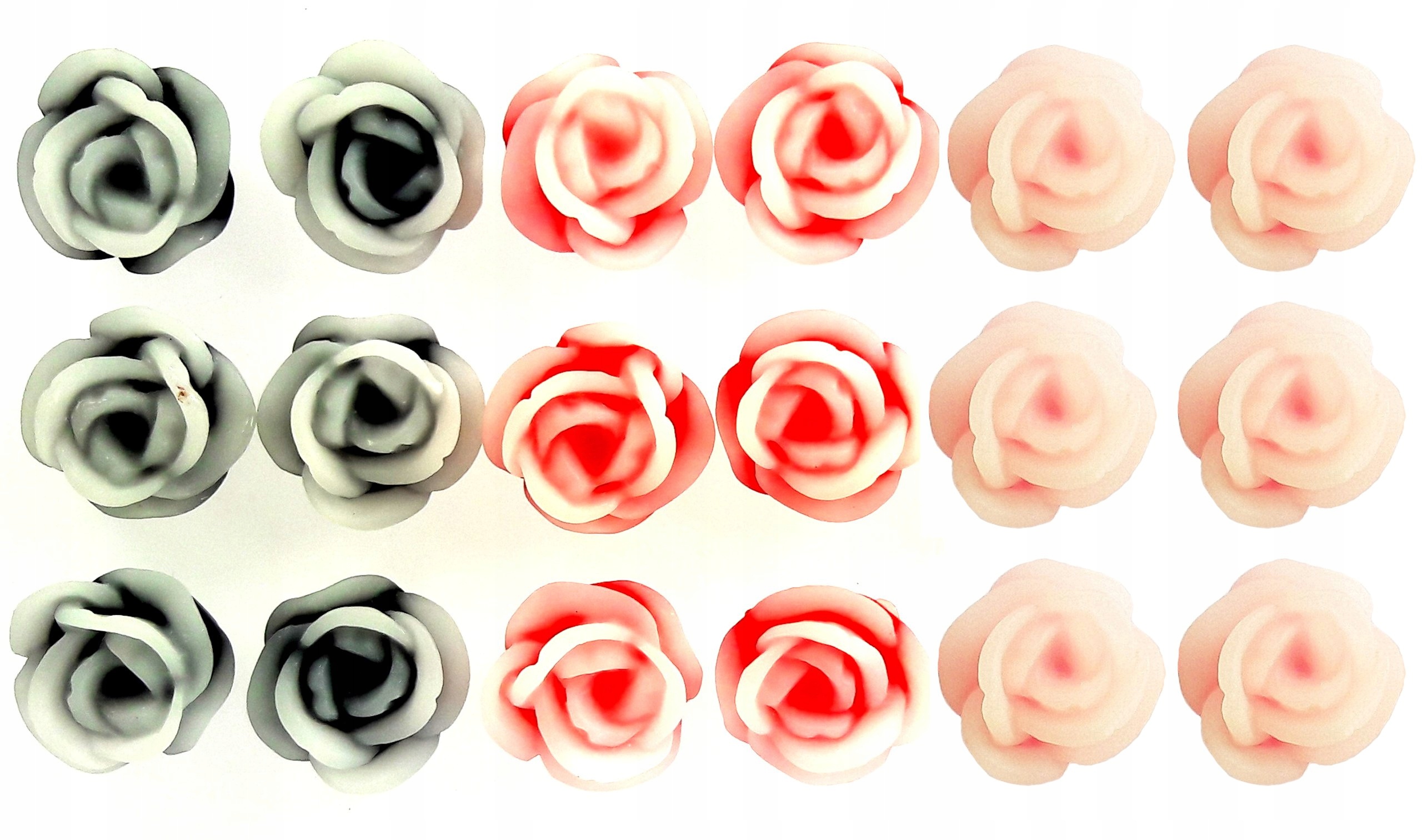 

Zestaw kolczyków 12 par róże roses flowers