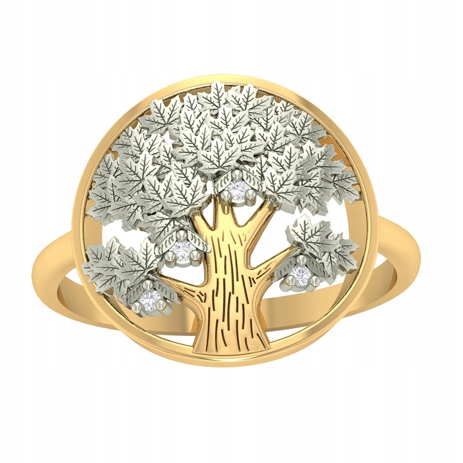 Zlatý Prstýnek Strom Pr. 585 Efektní Ozdobný