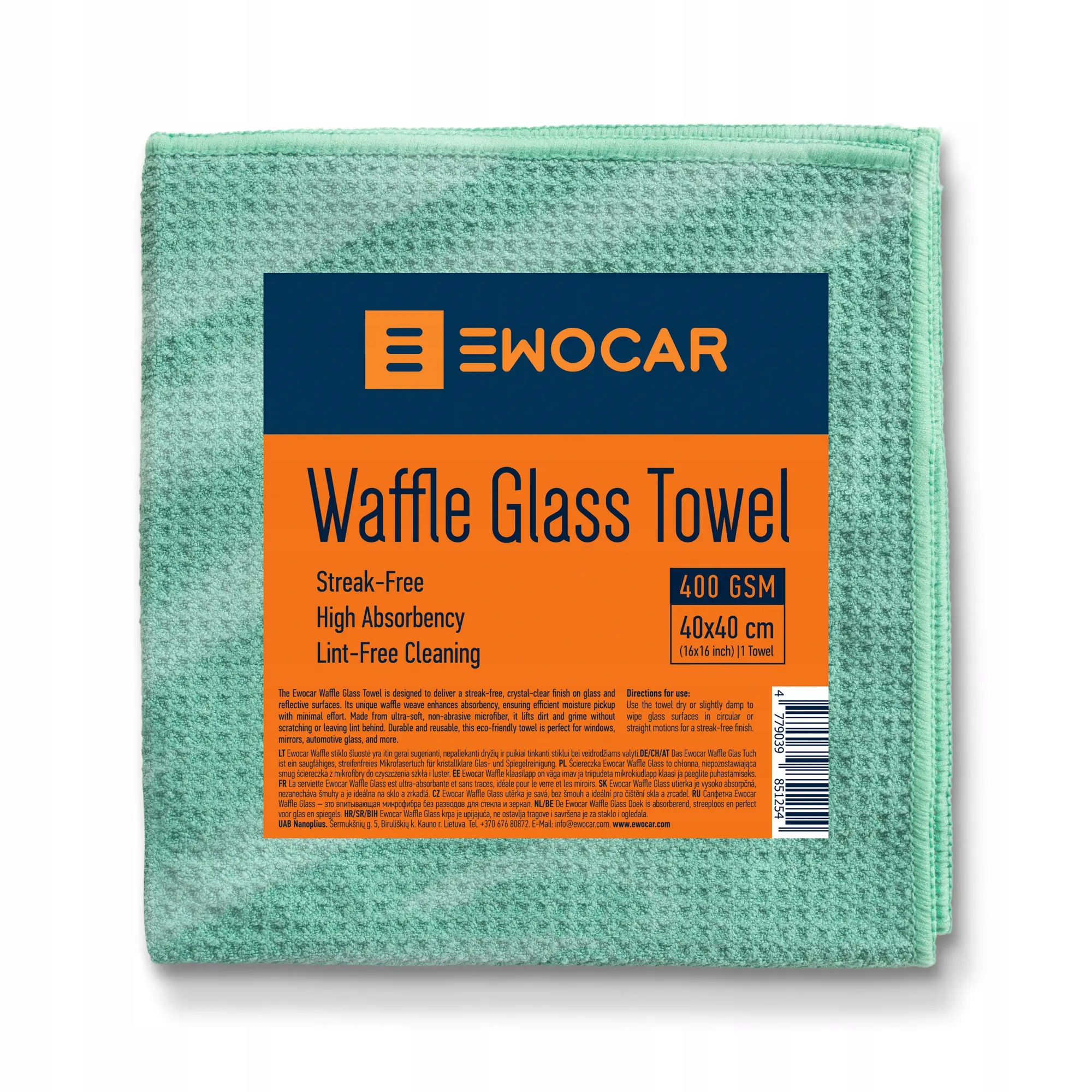 Ewocar Waffle Glass Towel Profesjonalny ręcznik waflowy do szyb i szkła