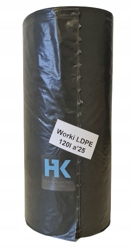 

Worki na śmieci 120L Ldpe, czarne, rolka 25 szt.