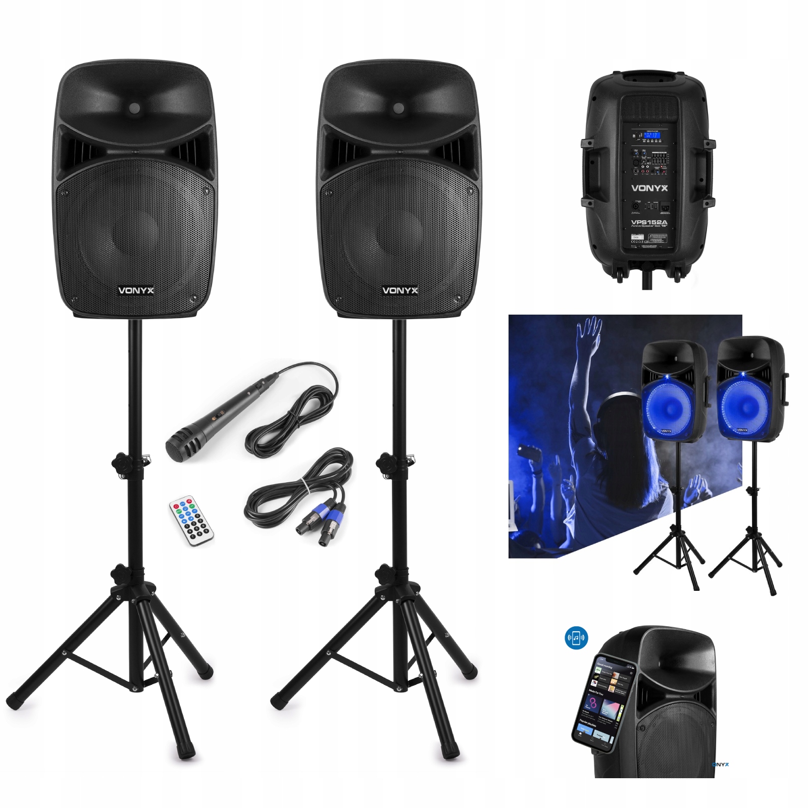 

Klub Pub Aktywny Zestaw 1000W 2x Kolumna statywy