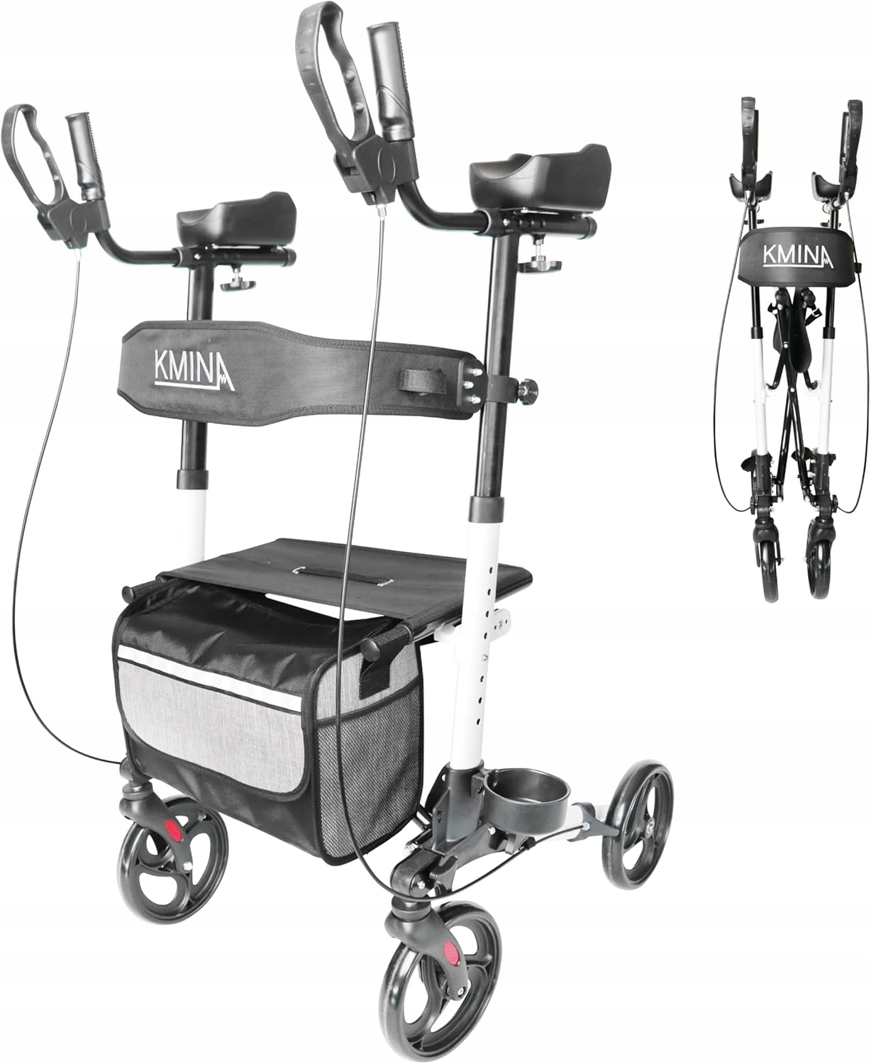 Kmina 2w1 Balkonik Rollator Wózek Transportowy Składany