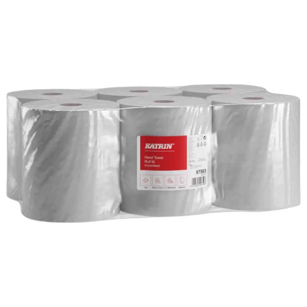 Levně Papírový Ručník V Roli Centrálního Dávkování Bílý Mini 1W Absorpční 6 Ks