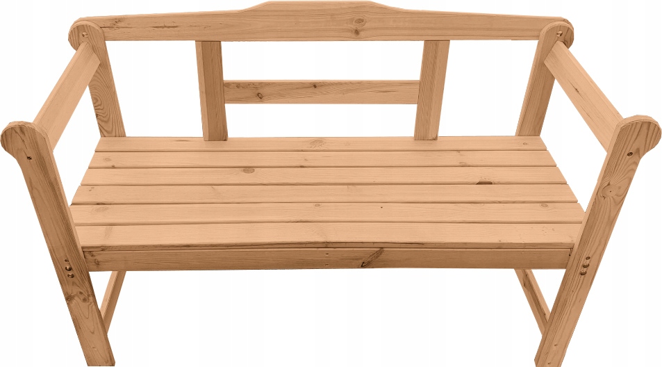 ŁAWKA OGRODOWA ŁAWKA DREWNIANA TEAK Kolor brązowy