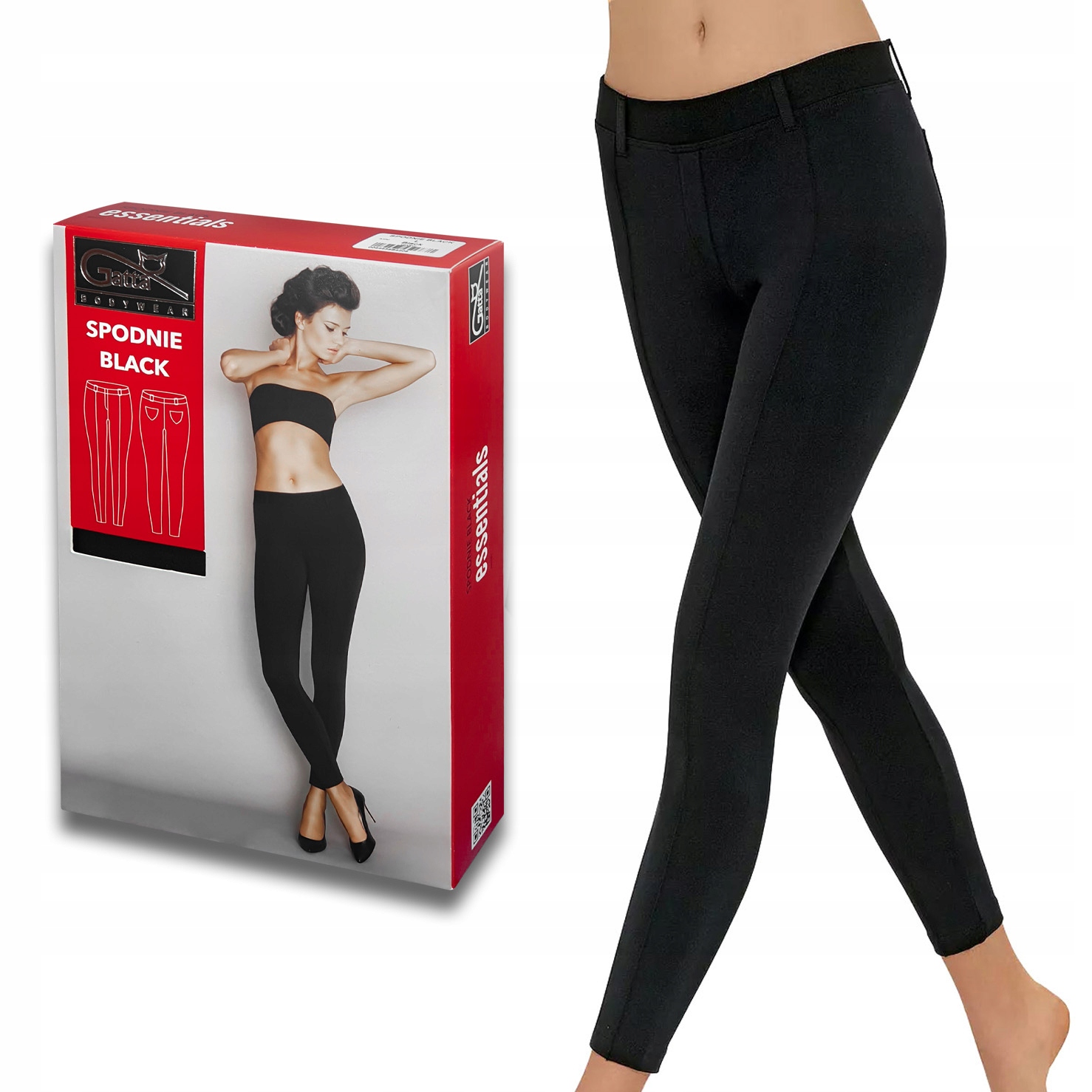 

Gatta Spodnie Black legginsy damskie czarne r.- L