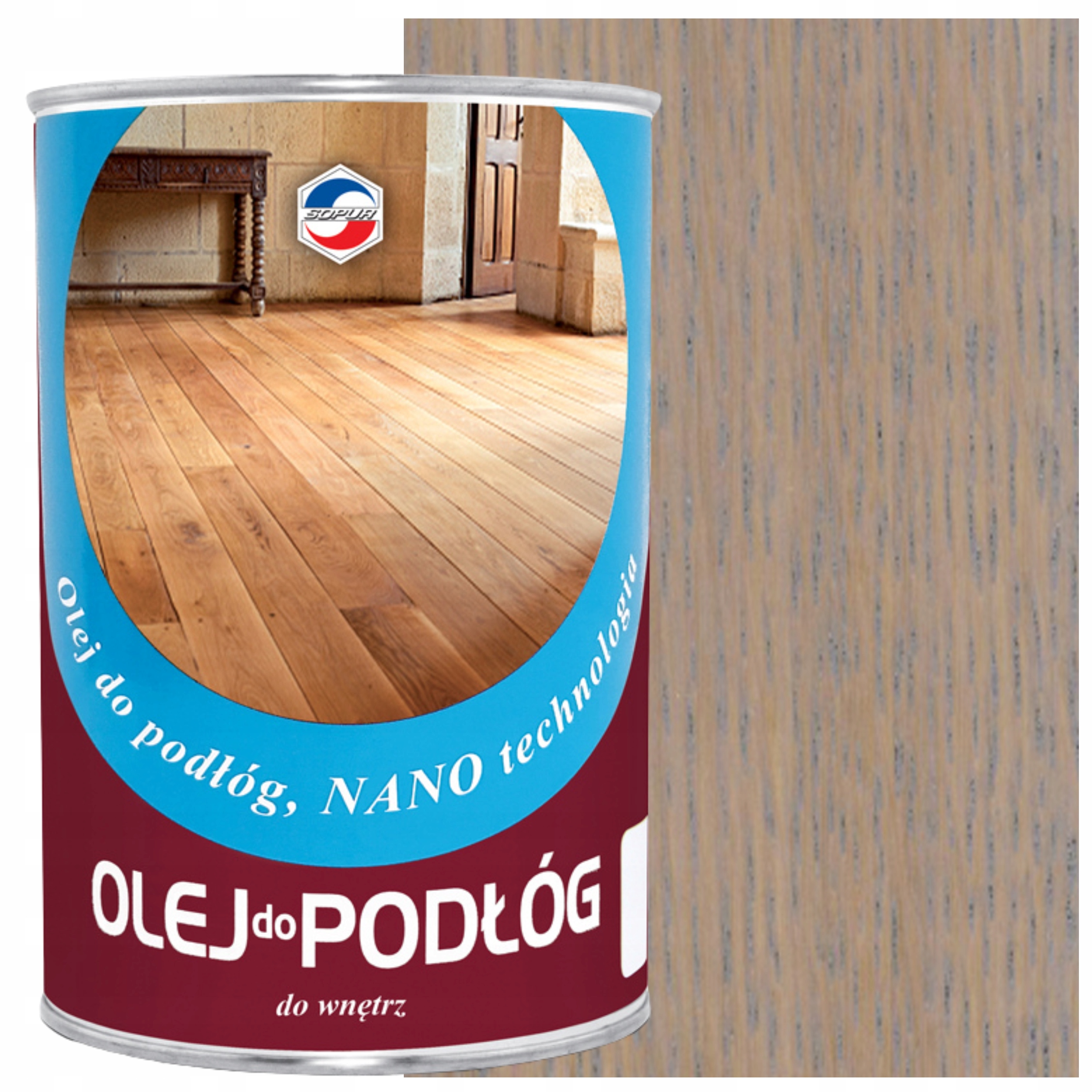 Olej do podłóg schodów parkietów drewnianych Sopur popiel 0,9L 900ml