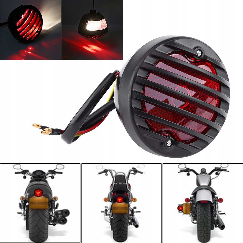 LAMPA ŚWIATŁO TYŁ STOP CHOPPER CROSS BOBBER MOTO Producent bez marki