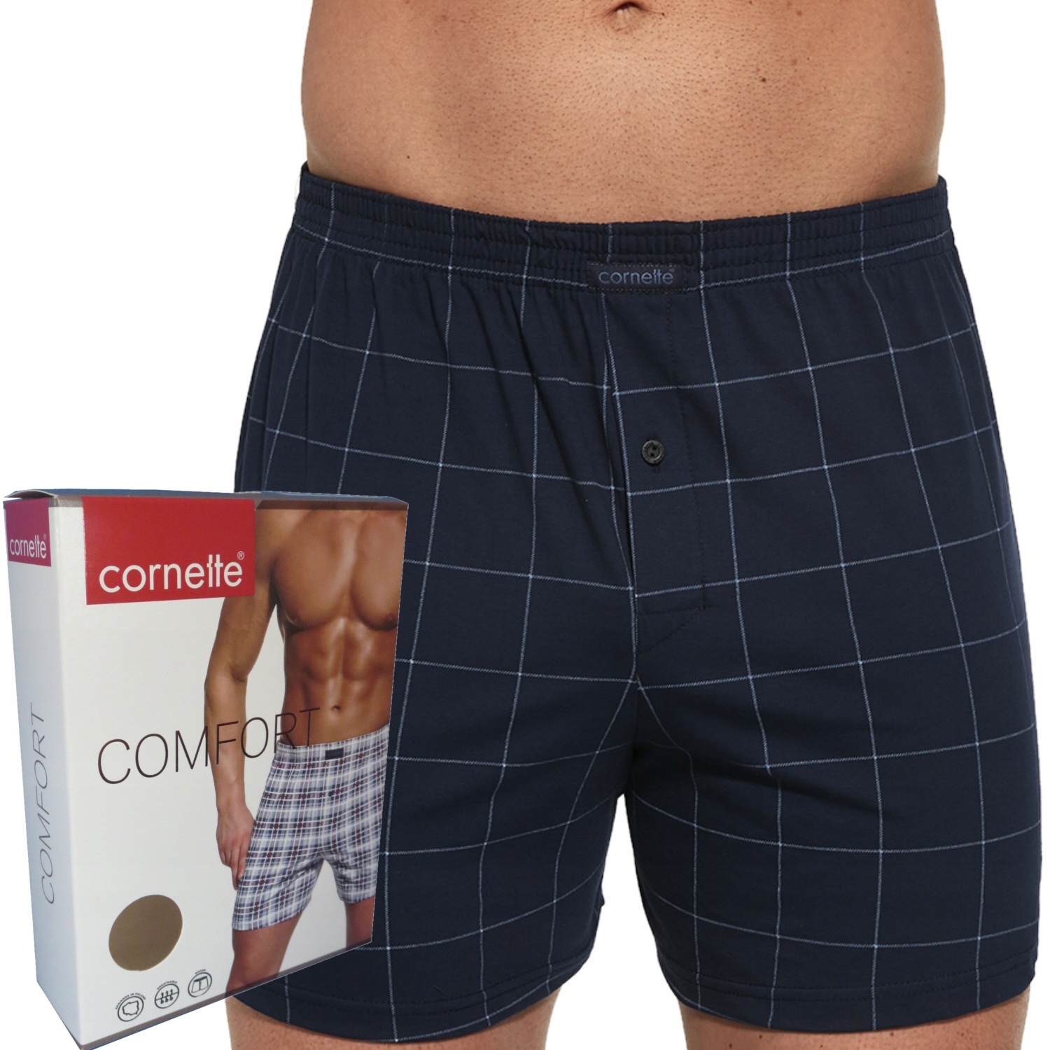 

Cornette bokserki Comfort box luźne 002/203 krata