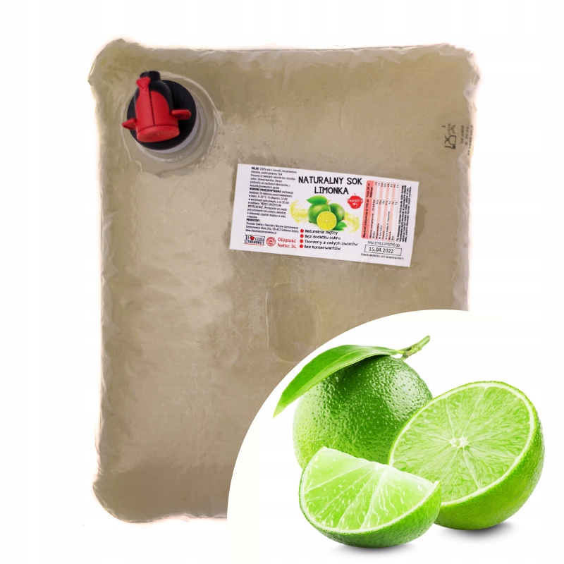 Sok z Limonki 100% Nfc wyciskany z owoców 5L