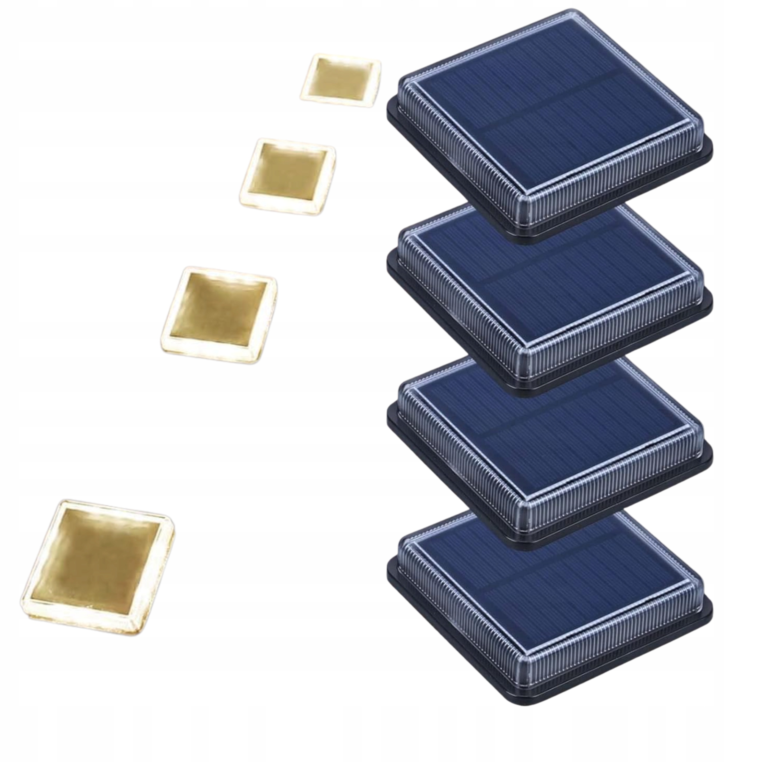 Zahradní solární lampy 4 ks Lacasa IP68 3000K Terasa Schody Chodník Zahrada