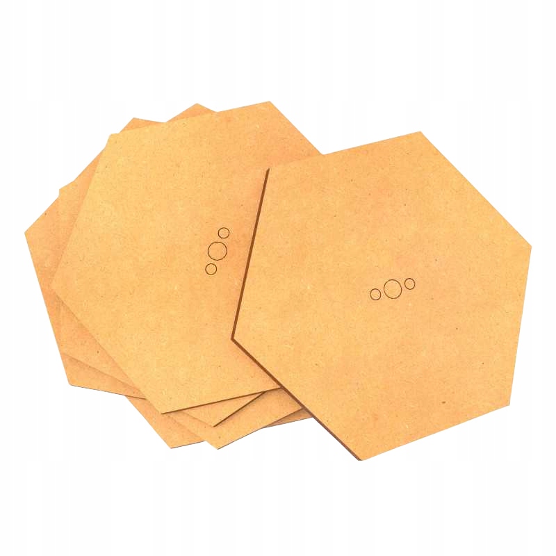 Mdf Bases Hexagonal 75 mm podstawki pod figurki 5 sztuk