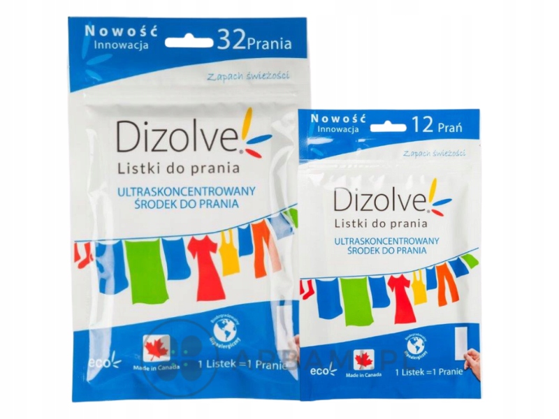 

Dizolve Listki do prania 32+12 prań Gratis Fresh