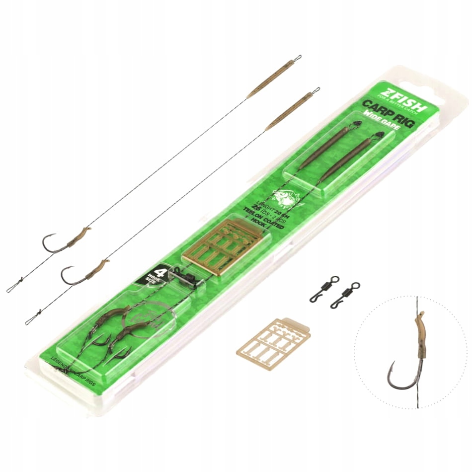 Przypon karpiowy Zfish Wide Gape Carp Rig roz 6