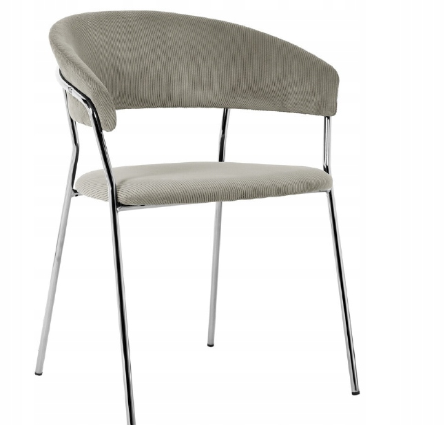 zestaw 2 krzeseł sztruksowych Belle beżowy/srebrny Kare Design