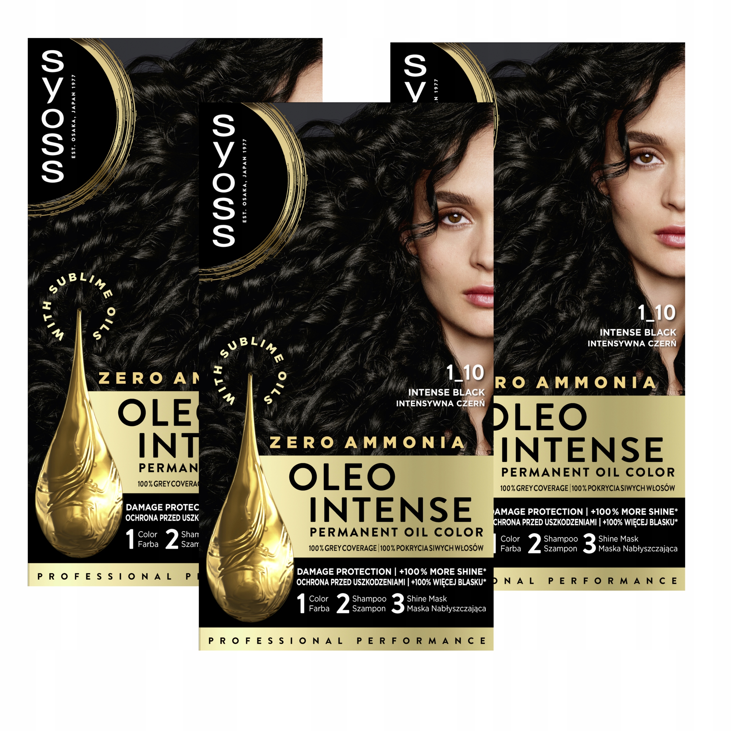 3 x Syoss Oleo Intense 1-10 farba trwale koloryzująca