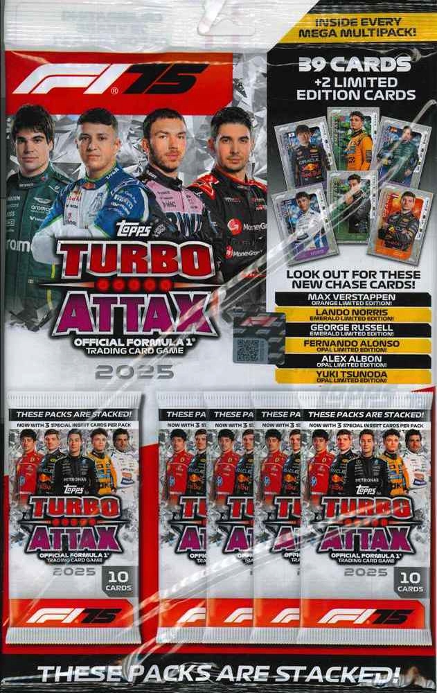 39 kart + 2 limitowane MULTIPACK F1 FORMULA 1 TURBO ATTAX 2025