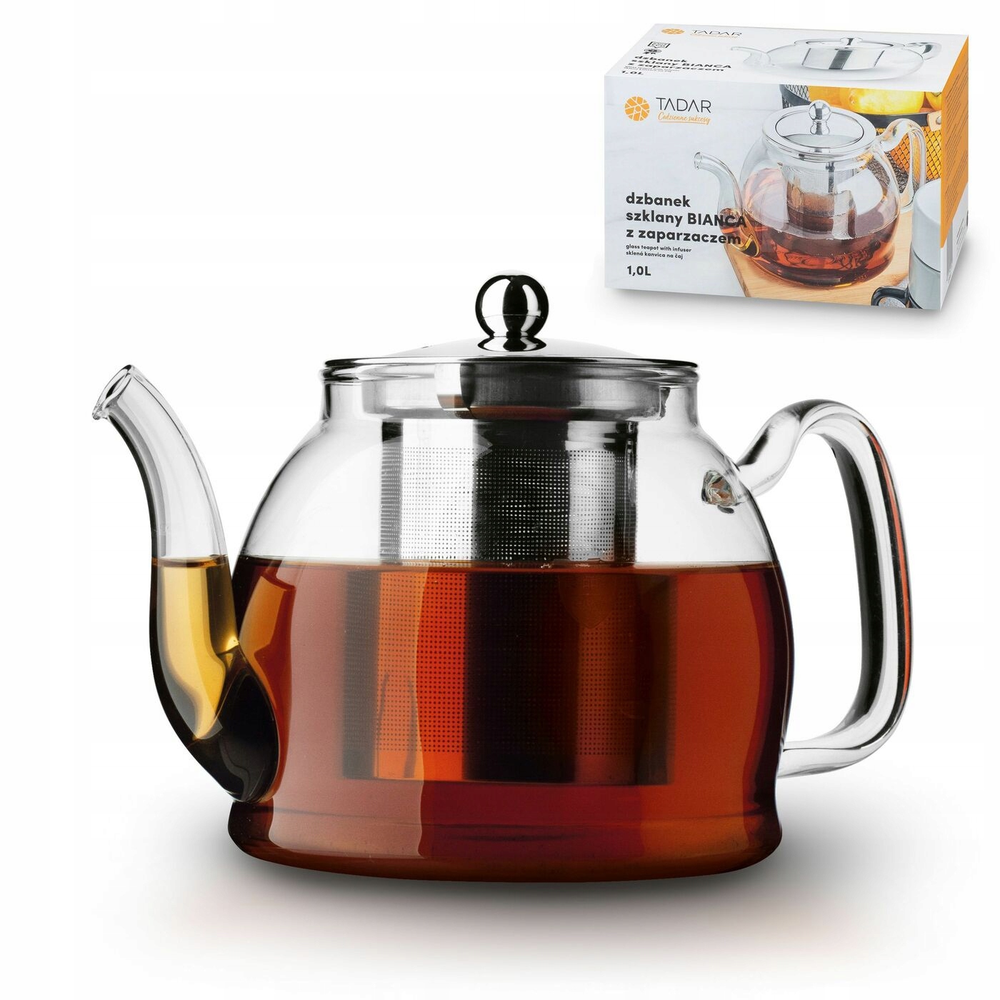 

Dzbanek do herbaty Zaparzacz szklany nierdzewny