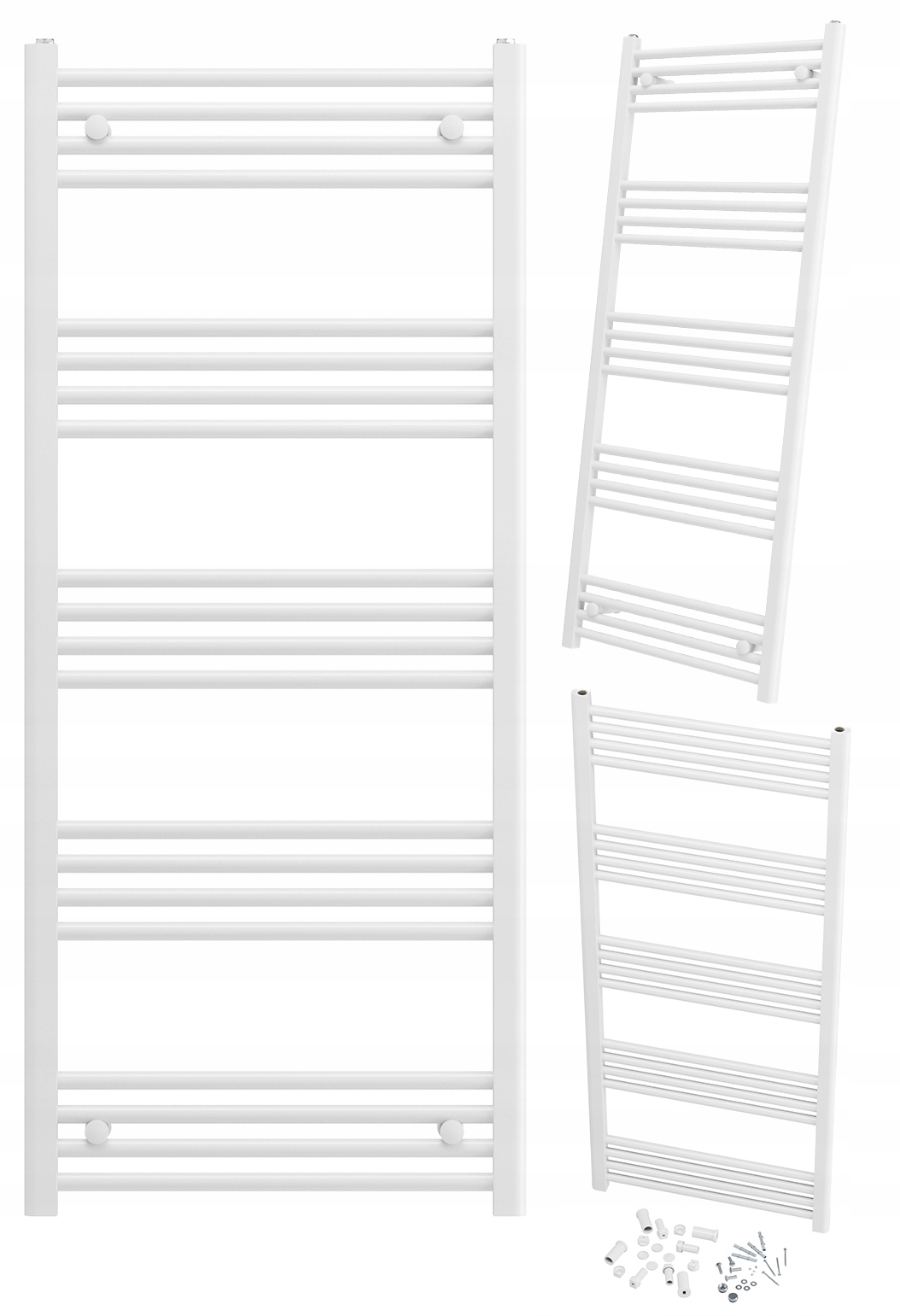 Kúpeľňový Ohrievač Biely Rebrík 60x140 cm Moderný Kaloryfer Breno