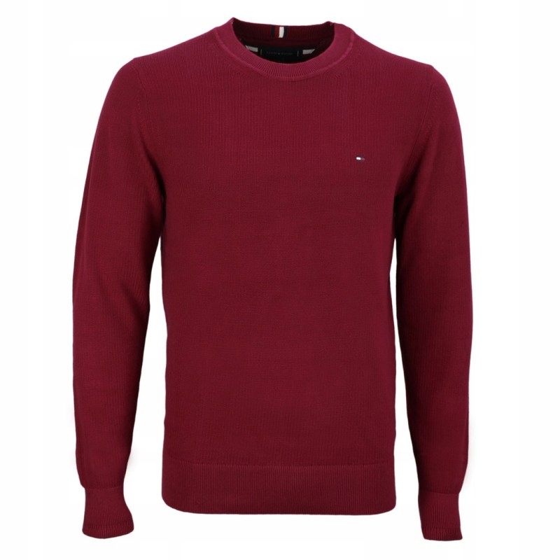 Pánský svetr bordó Tommy Hilfiger Royal Berry Velikost S