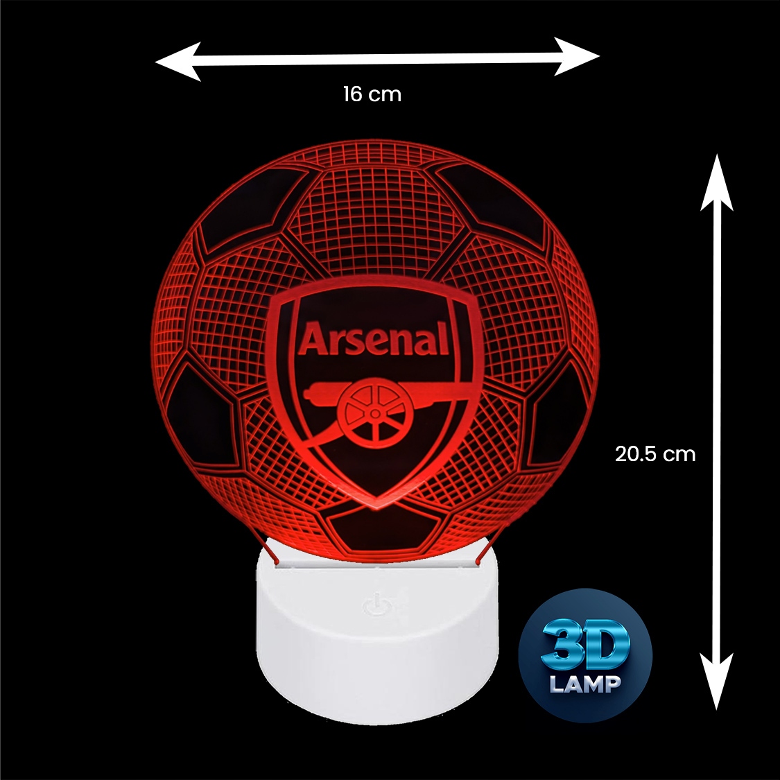 Lampka nocna Arsenal FC piłka nożna 3D LAMP LED Marka 3D Lamp