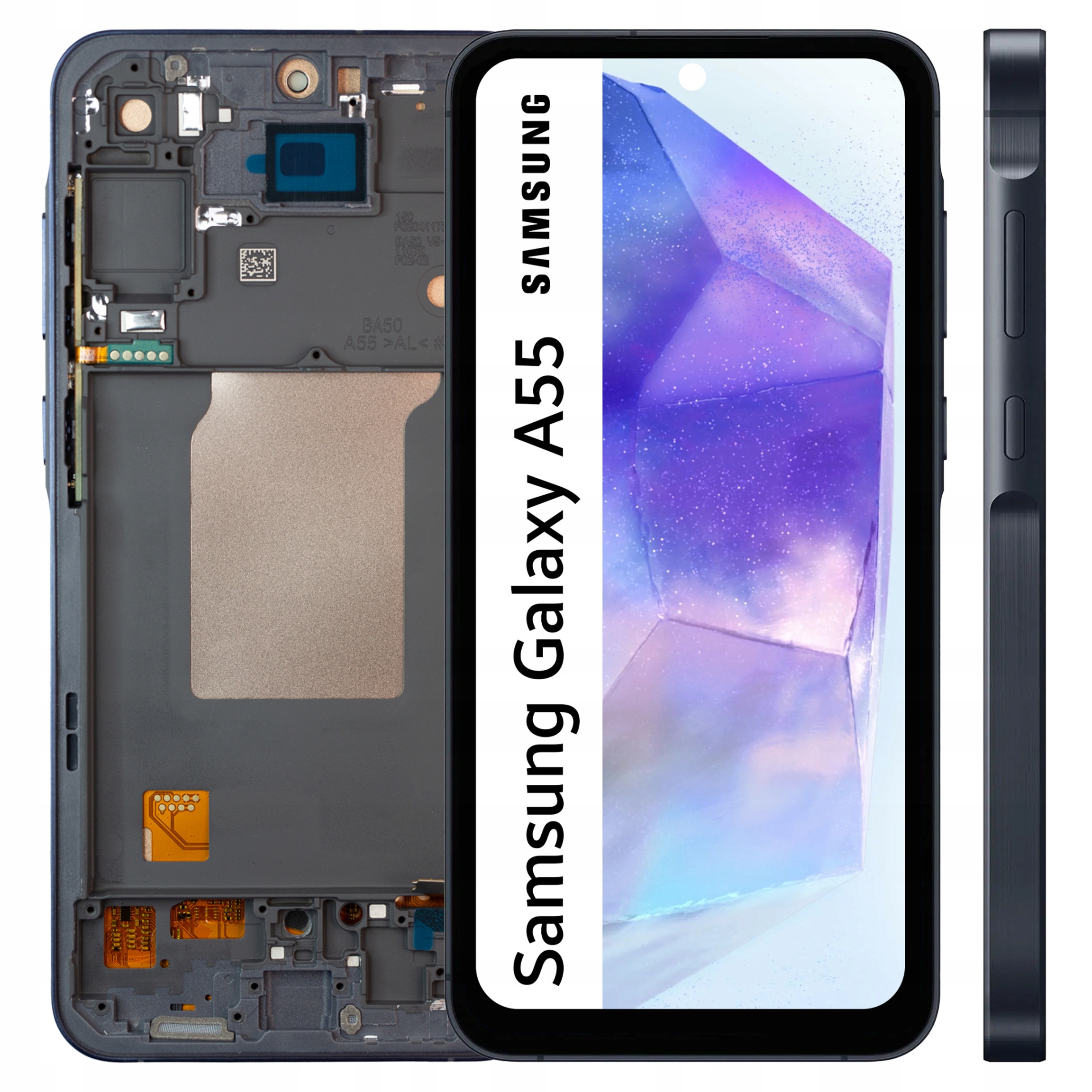 Incell pro Samsung Galaxy A55 LCD Modrý Digitizer Dotyk Rámeček Modrý