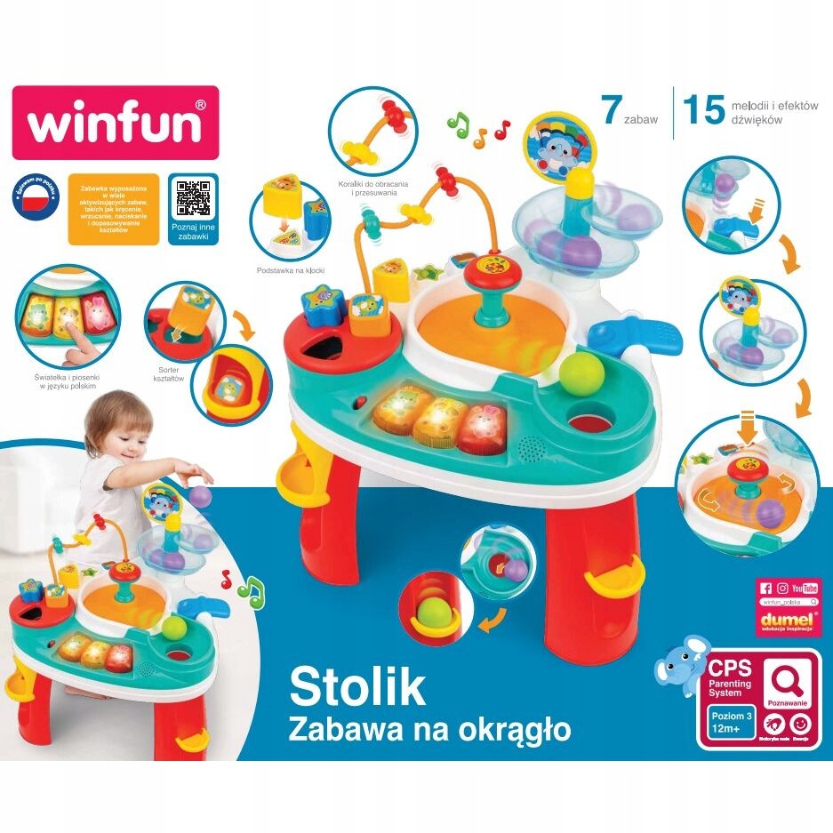 Stolik Zabawa Na Okrągło
