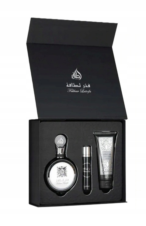 Sada Lattafa Fakhar Men Edp 100ml Edp 12ml Sprchový gel 100ml