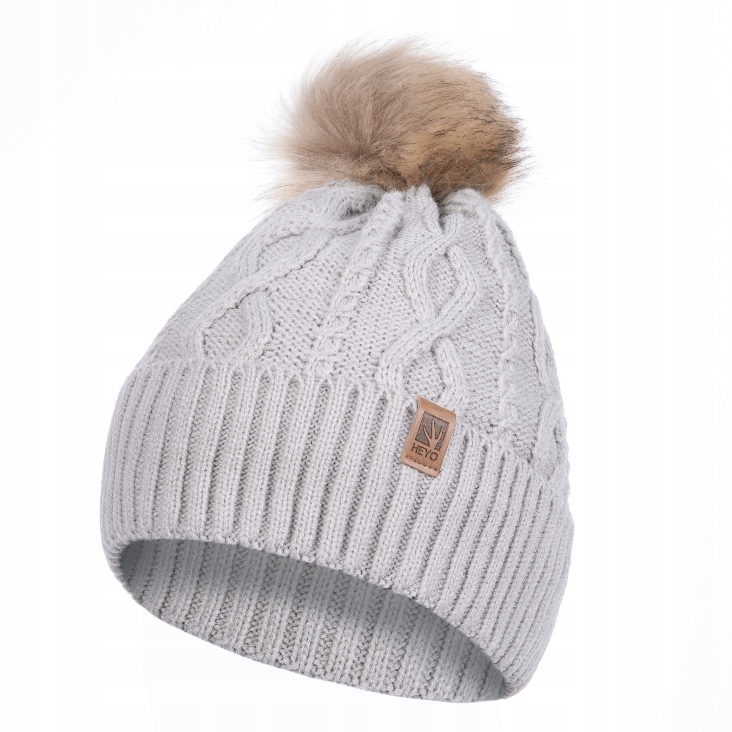 CZAPKA DAMSKA ZIMOWA Z POMPONEM POLAREM OCIEPLENIEM WARKOSZ CIEPŁA BEANIE Marka Heyo