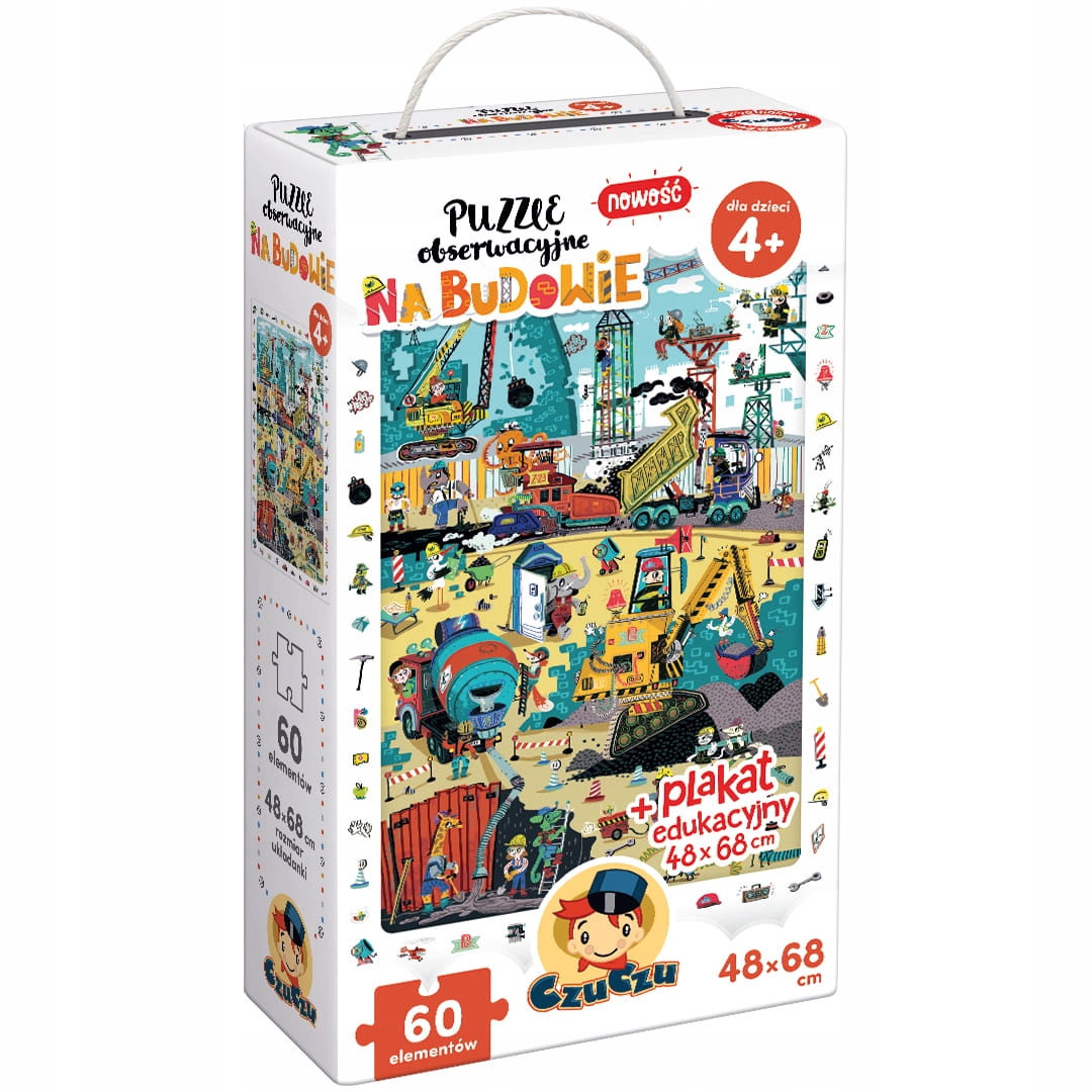 

CzuCzu Puzzle obserwacyjne Na Budowie 60 el 48x68
