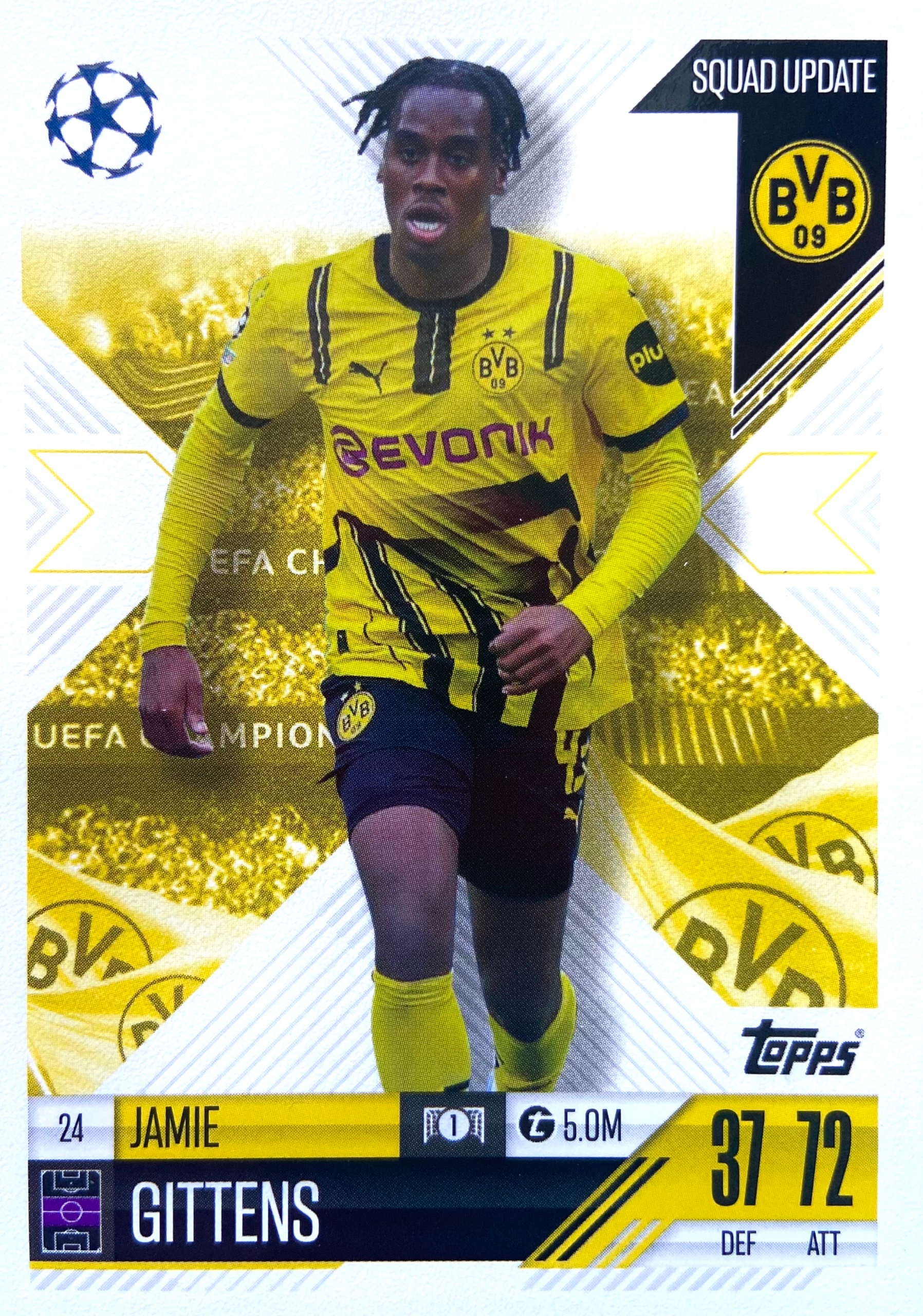 Match Attax Extra 2024/25 2025 24 Jamie Gittens Borussia Dortmund