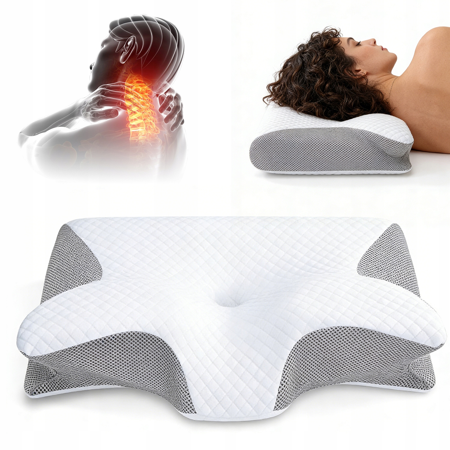 Poduszka Do Spania Z Pianki Memory W Kształcie Motyla, Ergonomiczna